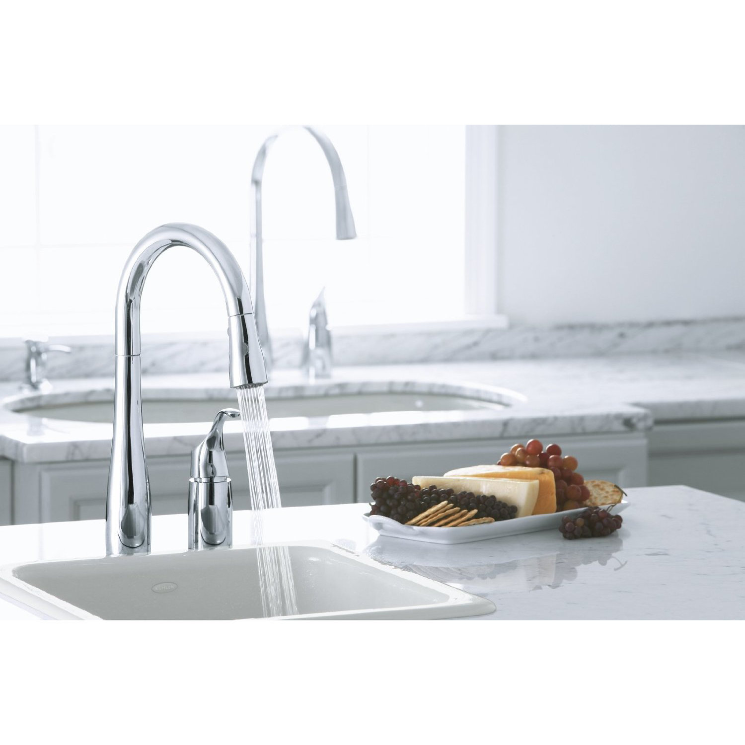 Kohler Simplice TwoHole Kitchen Sink Faucet with 161/8" PullDown